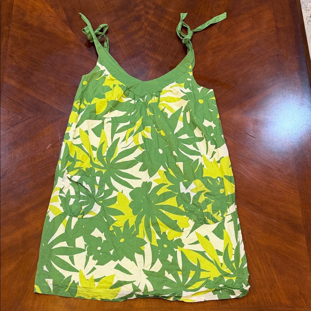 Y2K style American Eagle‎ Green and Yellow Mini Dress summer dress